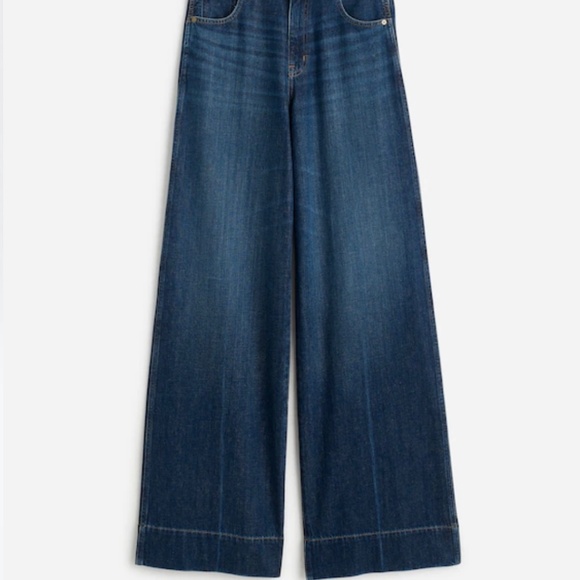NWT Madewell Superwide-Leg Jeans: Softdrape Denim Edition in Ellsworth Wash 26 - Picture 2 of 10